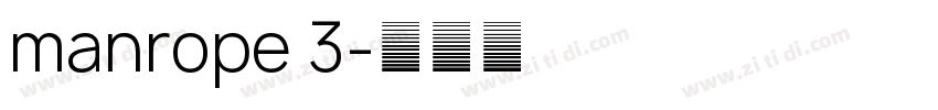 manrope 3字体转换